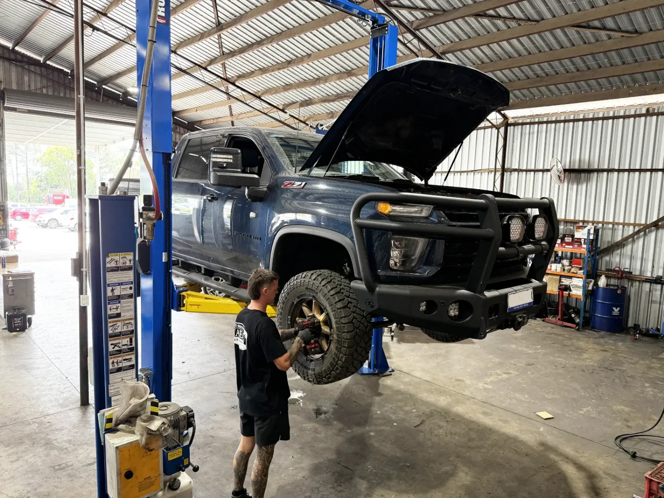 Four wheel drive in for mechanical repairs near Nambour