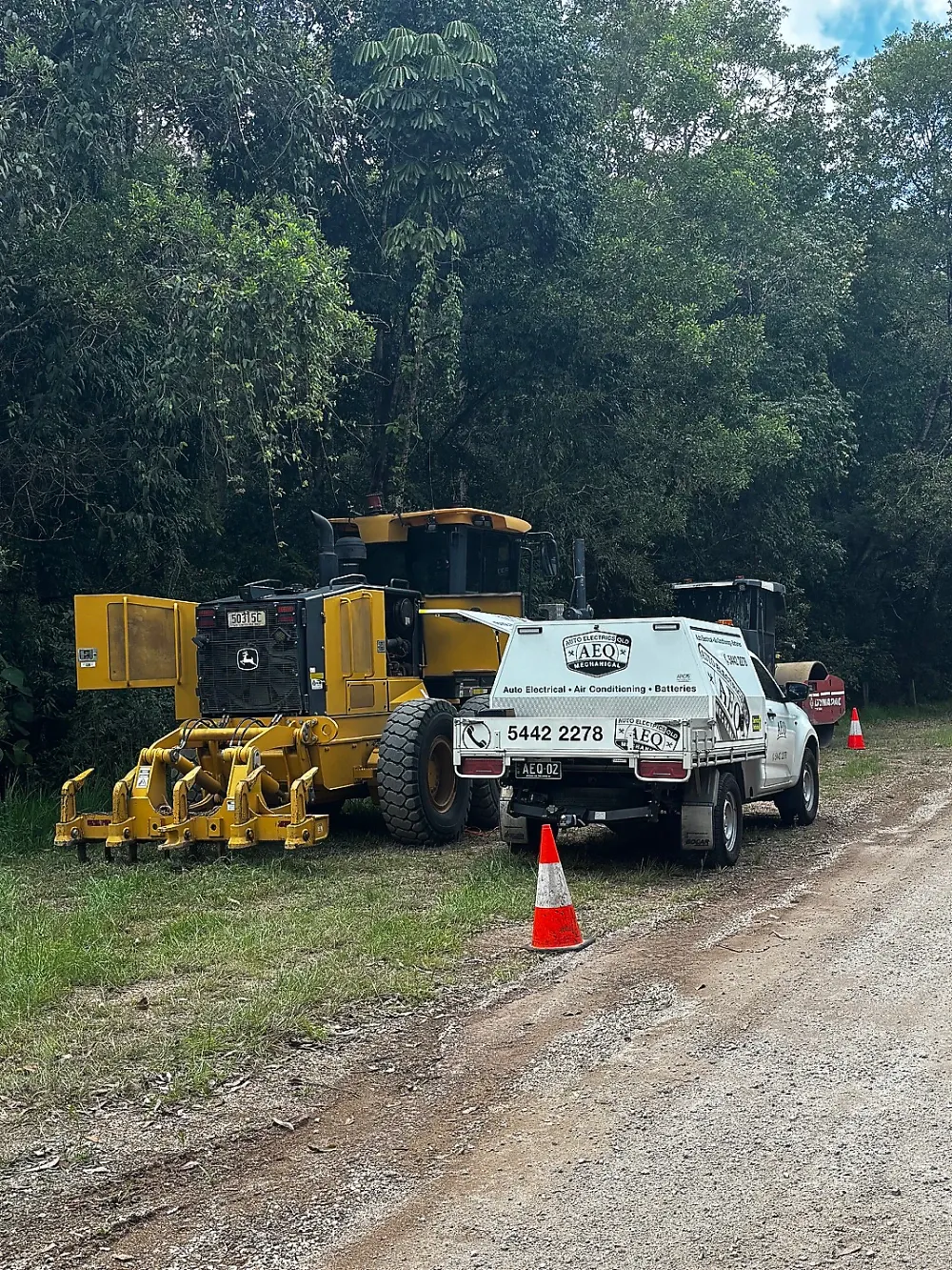 AEQ technician attending a roadside auto electrical call out